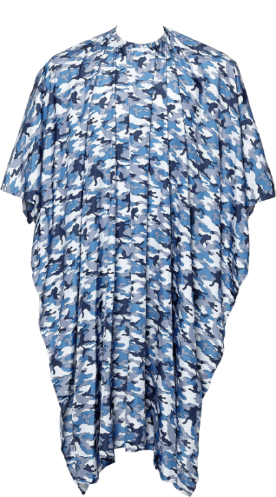 Efalock PERFECT TOUCH CAMOU Haarschneideumhang blau