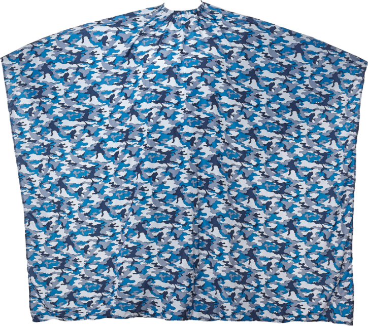 Efalock PERFECT TOUCH CAMOU Haarschneideumhang blau