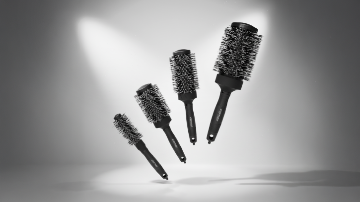 Comair Twist Föhnbü.25/40mm, Nylon &     Wildschwein, schwarz