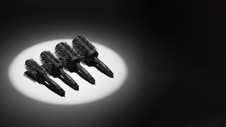 Comair Twist Föhnbü.54/73mm, Nylon &     Wildschwein, schwarz