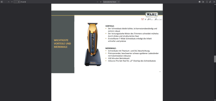 Wahl 5 Series Detailer GOLD cordless LI 08171-716