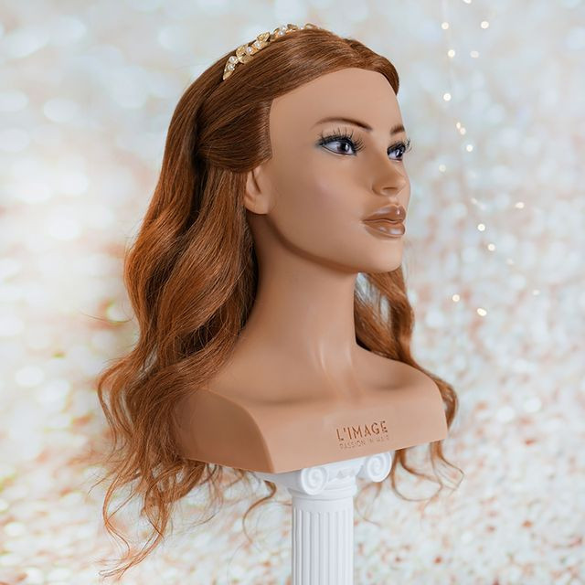 Limage  Übungskopf Clare 50 cm mittelblond mit indischem Echthaar