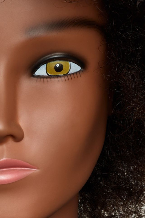 Limage Übungskopf Marsha mittelbraun 20 cm indisches Echthaar