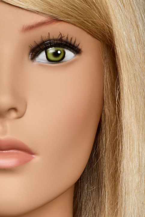 Limage Championkopf Carina lichtblond 30 cm europäisches  Echthaar vom Wirbel gestochen