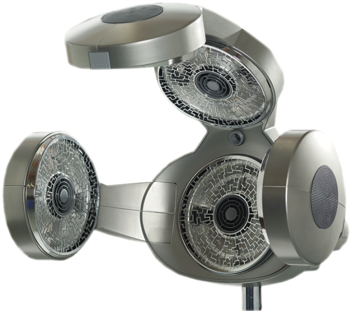 EXONDA  HAIRZON+S33 Infrarotstrahler Stativ-Version titanium-silber anthrazit