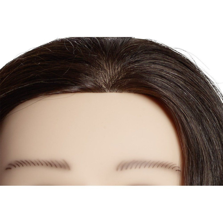 Limage  Üb.kopf Männer Nico m. Bart 25cm mittelbraun ind.Echth.Übungskopf Limage