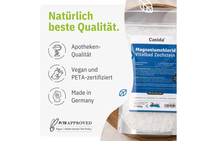 Casida Magnesiumchlorid Vitalbad Zechstein  1,0 kg