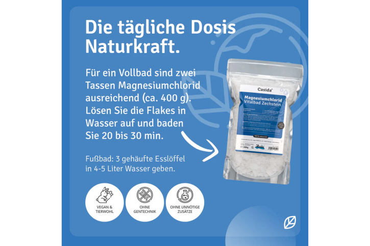 Casida Magnesiumchlorid Vitalbad Zechstein  1,0 kg
