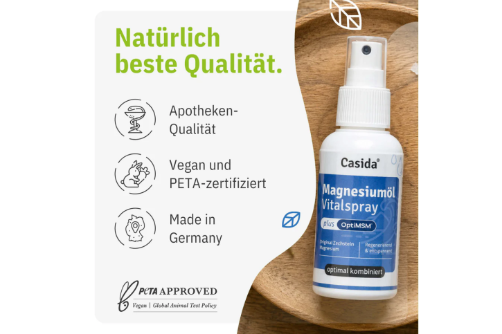 Casida Magnesiumöl Vitalspray + OptiMSM  100 ml