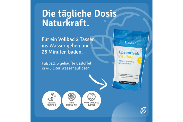 Casida Epsom Salz Vitalbad 1,0 kg