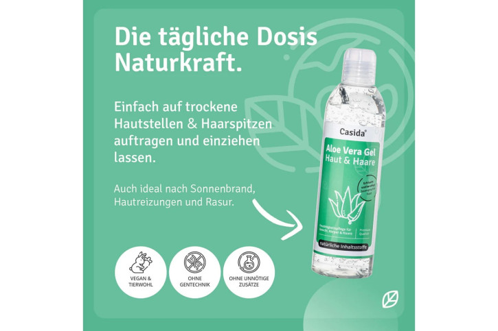Casida Aloe Vera Gel Haut & Haare 200 ml