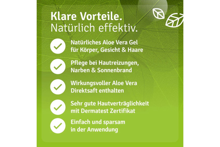 Casida Aloe Vera Gel Haut & Haare 200 ml