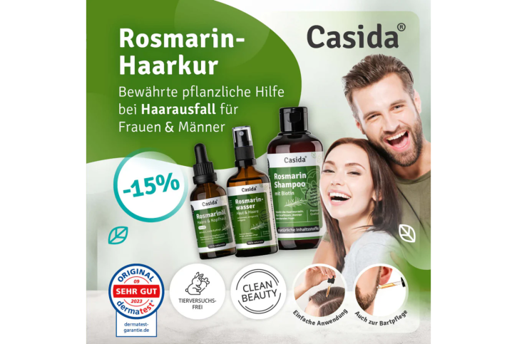 Rosmarin Haarkur mit Rosmarinöl, -Wasser & -Shampoo 1 Set