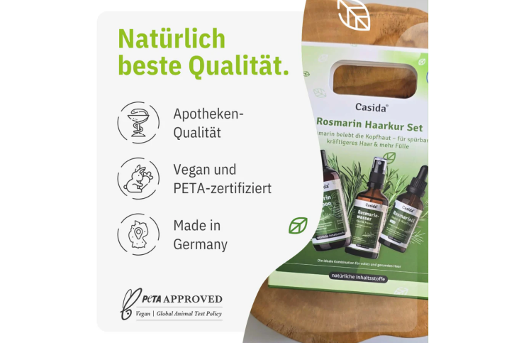 Rosmarin Haarkur mit Rosmarinöl, -Wasser & -Shampoo 1 Set