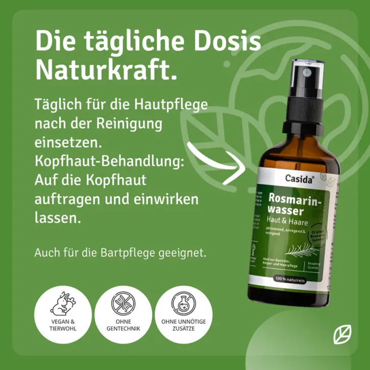 Casida Rosmarinwasser Haut & Haare 100 ml