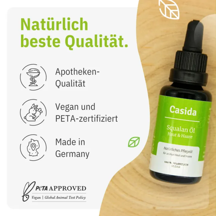 Casida Squalan Öl Haut & Haare pflanzlich 30 ml