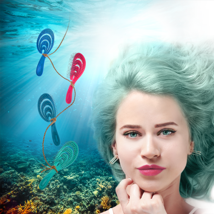 Efalock GREEN OCEAN BRUSHES Entwirrbürste  OceanGREEN türkis