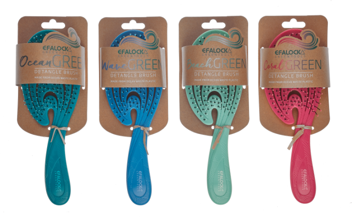 Efalock GREEN OCEAN BRUSHES Entwirrbürste  OceanGREEN türkis