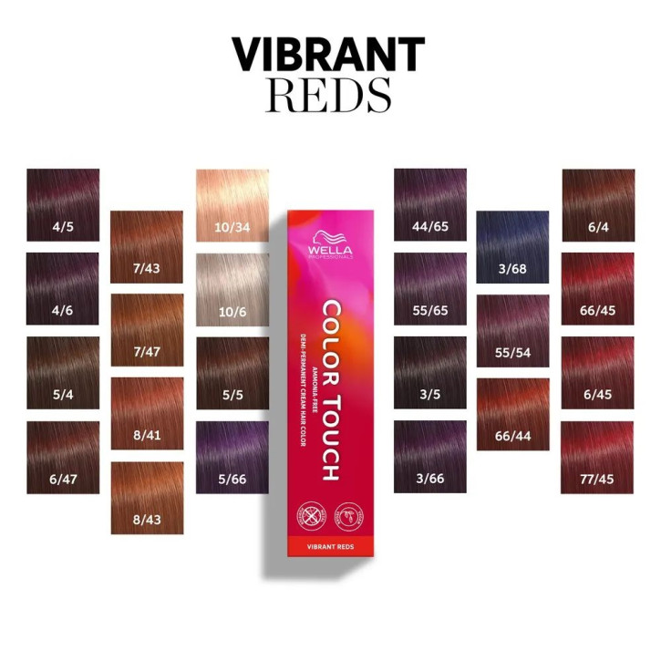Wella Color Touch  Vibrant Reds P5 55/65 hellbraun intensiv violett-mahagoni 60ml