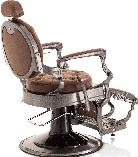 Xanitalia Friseurstuhl Herren Roadstar Barbiersessel blei