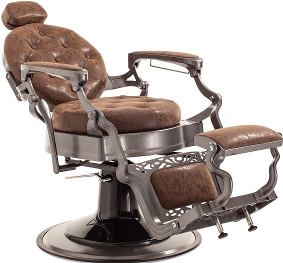 Xanitalia Friseurstuhl Herren Roadstar Barbiersessel blei