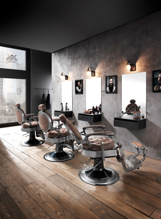 Xanitalia Friseurstuhl Herren Roadstar Barbiersessel blei