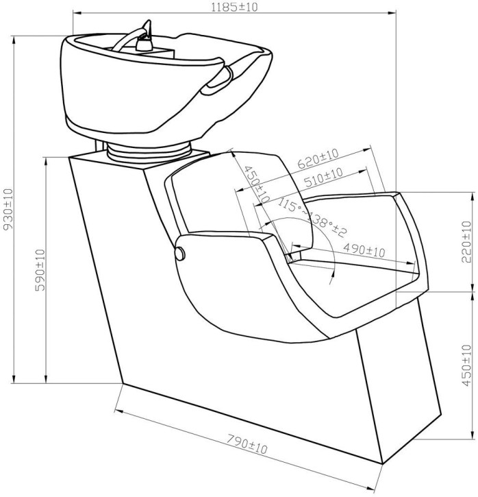 *(B-WARE)Comair WP LUGANO sz Becken sz, passend zum Zürichstuhl