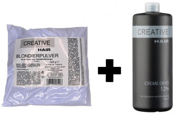 Creative Hair SET Blondierung 500 g + Creative Hair Creme Oxydant 12% 1000 ml
