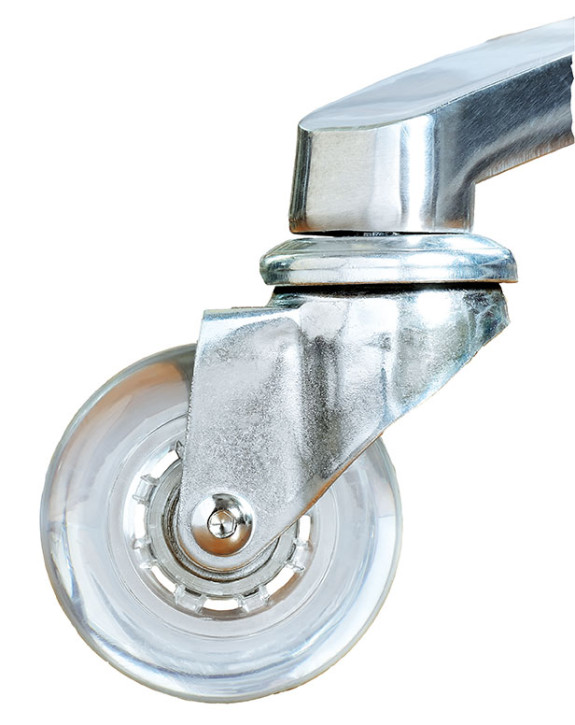 Comair Rollhocker Crystal mit Fußkreuz, Gummirollen & Gasfeder, höhenverstellbare