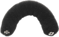 Haarknotenrolle 18cm schwarz mit Druckknopf