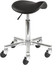 CLICTEC CLASSIC COMFY  SADDLE Rollhocker M silber