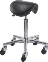 CLICTEC CLASSIC SADDLE LADY FIT Rollhocker M silber CLICTEC CLASSIC SADDLE LADY FIT Rollhocker M silber
