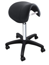 Comair Rollhocker "Fortuna" schwarz 57/83cm