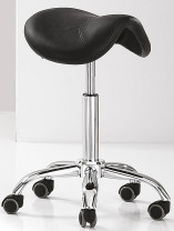 Xanitalia Rollhocker mit Sattelsitz Schwarz