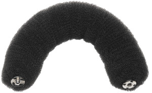 Haarknotenrolle 23cm schwarz mit Druckknopf