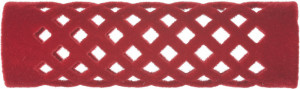 FLOCKED CURLER Metallwickler beflockt 65mm - 18mm rot 12Stk