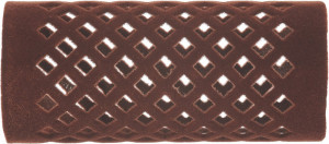 FLOCKED CURLER Metallwickler beflockt 65mm - 28mm braun 12Stk