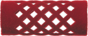 FLOCKED CURLER Metallwickler beflokt 46mm - 18mm rot 12Stk