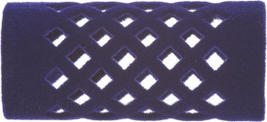 FLOCKED CURLER Metallwickler beflokt 46mm -  21mm blau 12Stk