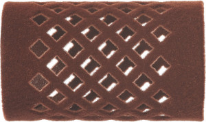 FLOCKED CURLER Metallwickler beflokt 46mm -  28mm braun 12Stk