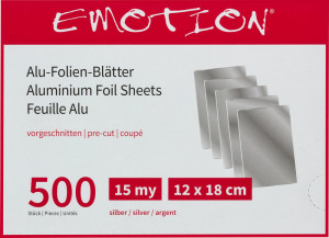 Efalock Emotion Strähnen-Alufolien Zuschnitte silber18cm - 500 Stk.