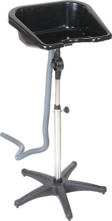 Mobiles Waschbecken flach schwarz