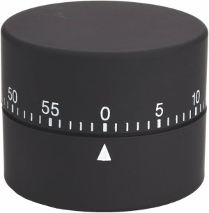 TIMER ROUND Mechanischer Timer schwarz