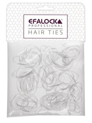 Rasta-Haargummis dünn/klein transparent 100Stk.