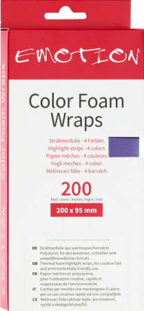 Efalock Emotion COLOR FOAM WRAPS Strähnenpapier 20cm 4 Farben - 200Stk.