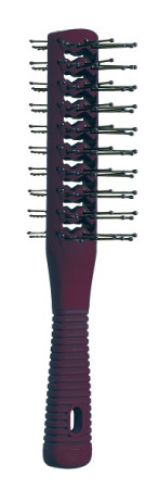 Comair Tunnelventbürste doppelseitig Rubberize dunkel violett