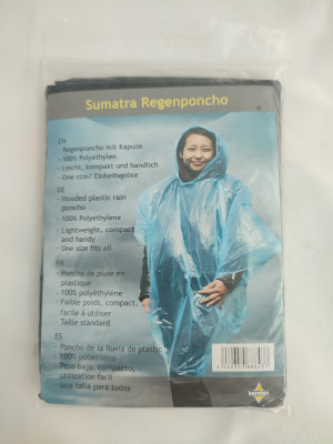 Regenponcho Einweg mit Kapuze