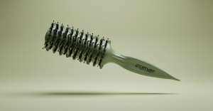 Comair Bouncy Curl, verde,Wildschweinb.& Nylonstiften ,Griff mit Abteilspitze