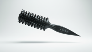 Comair Bouncy Curl,sz, Wildschweinb.&    Nylonstiften,Griff mit Abteilspitze