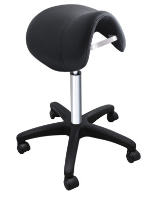 Comair Rollhocker "Fortuna" schwarz 57/83cm